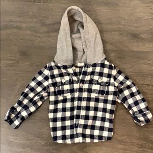 Baby hooded flannel shirt Tucker+Tate 9 months